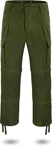 normani Outdoor Sports 3-in-1 Zip-Off Outdoor Hose/Short Moleskinhose nach TL mit Reißverschluss abtrennbare Hosenbeine - Shorts oder 3/4 Farbe Oliv Größe XL