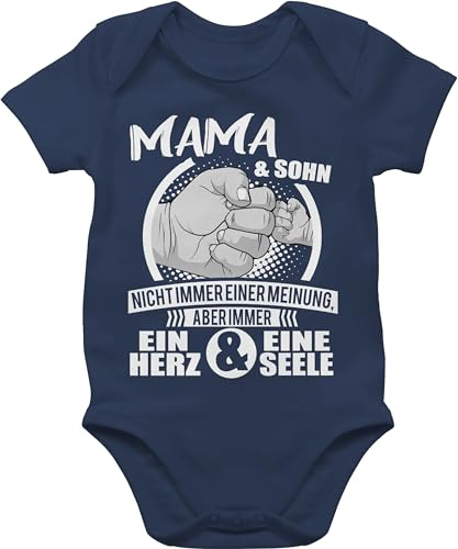 Shirtracer - Baby Body Kurzarm - Mama & Sohn Immer ein Herz & eine Seele