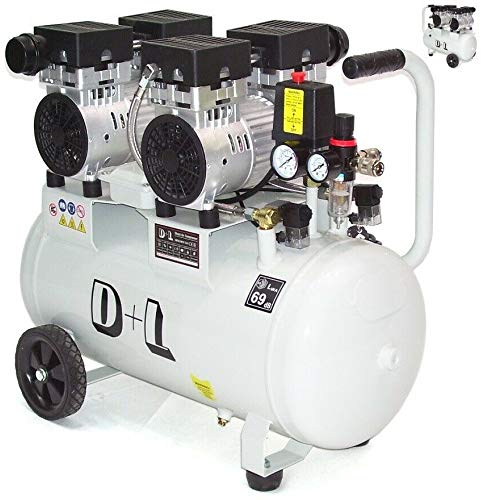 Flüster Kompressor Luftkompressor 50L leise Druckluft Kompressor 69dB 44311 AWZ