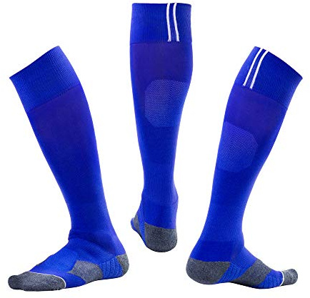 SKeshine Knee High Sports Socks, Breathable Cushioned Compression Soccer RugbyHockey Socks, Anti-Odour Long Athletic Socks for Men Women Kids
