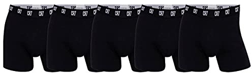 CR7 Herren Cotton Trunk Boxershorts, 5er Pack, Black, L