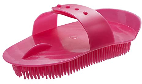 Bitz Plastic Horse Curry Comb (L) (Pink)