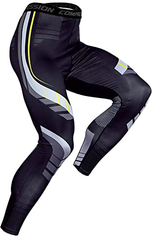 Pantalon de Compression pour Hommes Cool Dry Fitness Collants Leggings Base Layer de Sport Leggings Sport Collant pour Fitness Gym Yoga Jogging