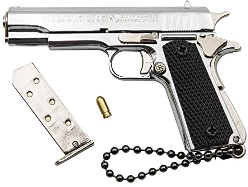Zhongren 1911 Tactical Mini Pistola Schlüsselanhänger 1:3 Metall Gun Form Schlüsselanhänger Realistico Gun Model Collection Anhänger Tasche Charm per gli uomini Army Fan Geschenk