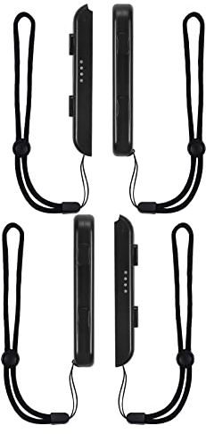 TOYMIS 4 Pack Strap Controller, Black Wrist Controller Adjustable Elastic Wristband Wrist Strap For Switch Joycon