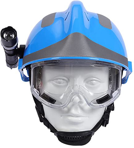 Fadiadem Casque de Sauvetage extérieur, kit de Protection d'urgence pour Casque de Sauvetage Contre Les tremblements de Terre avec Lunettes et Lampe Frontale, Casque Anti-fracas et Anti-Collision