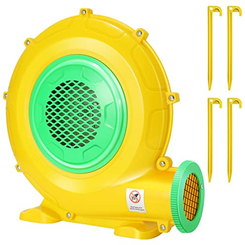 Bounce House Blower, 550W 0.73HP Commercial Air Blower with Double-Sided Fan Blade Design, Strong Wind and Great Heat Dissipation Properties for Large and Medium Bouncy Castle, Jump Slides, Arch