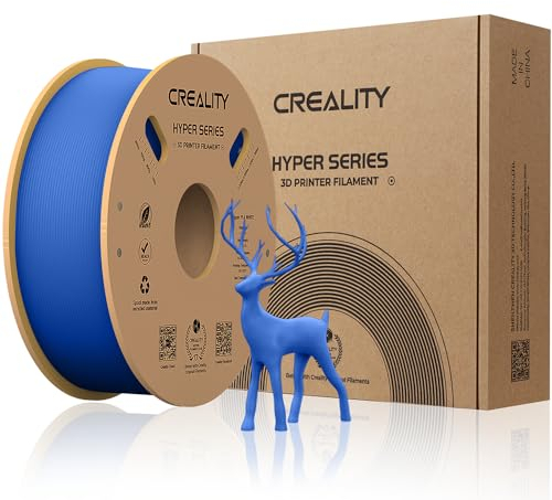Creality Official Hyper PLA Filament Blau 1KG, 3D Drucker Filament für Hochgeschwindigkeitsdruck, langlebig und widerstandsfähig, glatt, Überhang Leistung Maßgenauigkeit +/-0.03mm, 2.2lbs/Spool