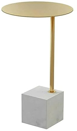 EYPKPL Runder Beistelltisch, Metall-Beistelltisch, Marmorsockel, Couchtisch, moderner Nachttisch, kreativer einzigartiger Beistelltisch, einfacher Tabletttisch