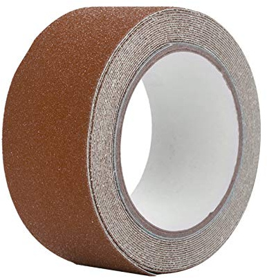 KOSDFOGE Cinta Antideslizante, Cinta Adhesiva Antideslizante Antideslizante de PVC Colorida de 5 X 5cm para Decoración de Seguridad Del Piso de Escalones de Escaleras(Color café)