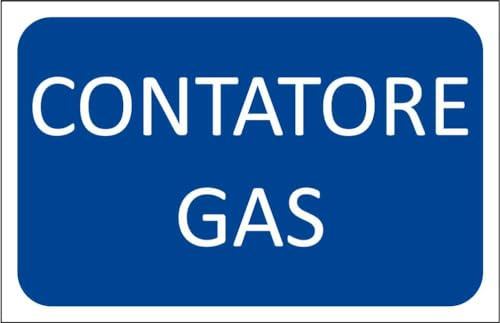 M-ITALY CARTELLO SEGNALETICO - CONTATORE GAS - Adesivo Extra Resistente, Pannello in Forex, Pannello In Alluminio (20x31, Alluminio)