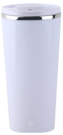 Taza automática con agitación automática, taza agitadora magnética de 400 ml, taza automezcladora recargable por USB con tapa, taza con pantalla inteligente LED de acero inoxidable prueba de fugas p