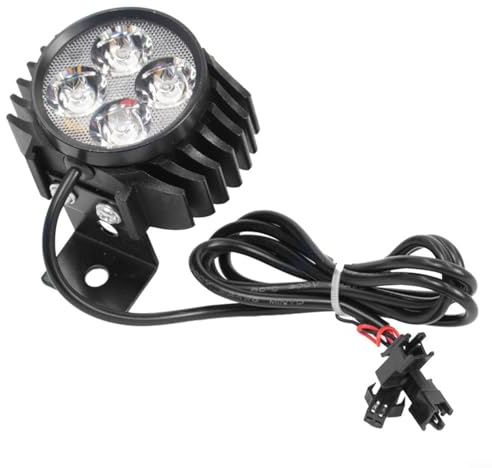 12-80V Electric Bike Headlight with for HORN,2 In1 Electric Scooter LED Front Lamp Light for Kugoo Pro Scooter