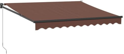 vidaXL Markise Manuell Braun 300x250 cm, Gelenkarmmarkisen, Markise einziehbar, UV-Schutz