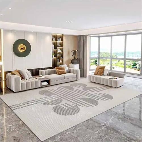 RUGMRZ Teppich Bettvorleger Outdoor Grauer einfacher Wohnzimmerteppich Sofazubehör pflegeleicht waschbar Kinder Teppiche 140X200CM