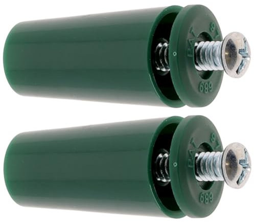 cyclingcolors 2x Ferma lama finale per tapparella conico 40mm Ø22mm in PVC con rondella e vite Tenda Finestra Avvolgitore Svolgitore Cassonetto Carpenteria, verde