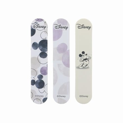 PARSA Beauty Disney Mickey Mouse inspiriertes Mini-Feilenset | 3-teiliges Nagelfeilenset für unterwegs, doppelseitige Mini-Nagelfeilen grob/fein, Reisezubehör für die Nagelpflege, handlich