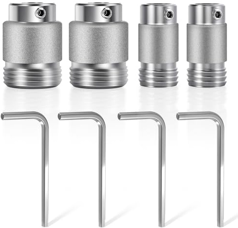 Mxmoonant Brocas de Diamante para Esmeriladora Automática de Vidrieras, 5/8inch x2 & 1inch x2 con Rosca para Suministro Automático de Agua, 4 Piezas en Total