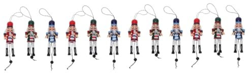 Zerodeko 4sets Nutcracker Woody Doll Mini Doll Talking Doll Doll Accessories Plush Dolls Accessories Doll Swing Doll Stroller Beach Doll Xmas Decor 3pcs*4