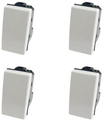 gloca Set 4 Interruttori Unipolari 16A 250V Compatibili Con Serie Matix
