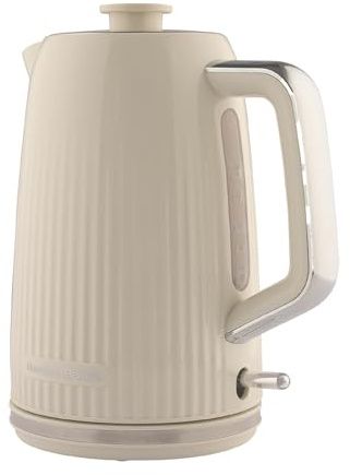 Hamilton Beach Electric Kettle, Miami, 1.7L, Boil Dry Protection, Auto Shut Off, Detachable Limescale Filter, 360° Swivel Base, Water Level Window, Sand - HB3023S