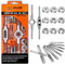 20PCS Tap and Die Set, Alloy Steel Metric Tap and Die Kit M3-M12 Tapping Drill Threading Kit with Taps Wrench Accessories for Cutting External and Internal Thread