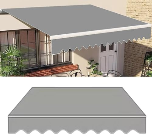 genérico Toldo retráctil de para Patio, con Cubierta de Repuesto, Impermeable, con protección UV, para balcón, jardín y Ventana no Incluye Soporte para sombrilla(Gris, 250 x 200 cm)