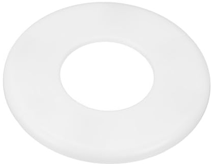 M METERXITY 1-Pack Wall Split Flange, ABS Round Self-Adhesive Escutcheon Plate Cover Buckle for 50 mm/1.97 in Dia Pipe Accessories/Floor/Ceiling, Plumbing Cover Plates [White,6.5mm/0.26in H]