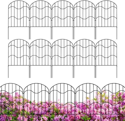 Recinzione decorativa da giardino, 3,3 m x 33 cm x 61 cm, recinzione protettiva decorativa, per animali domestici, aiuole, terrazze, prati e esterni, resistente alle intemperie