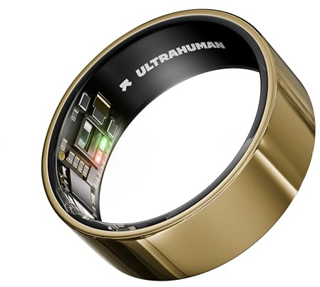 ULTRAHUMAN Ring AIR (Zertifiziert erneuert) – Smart Ring Health Tracker, Size First Sizing Kit, Schlaf-Tracker, Smart Ring für Männer/Frauen, Fitness-Tracker (Bionic Gold, 5)
