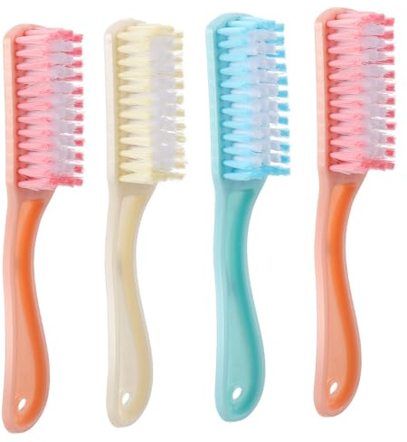 Gatuida 4pcs Cleaning Brush for Clothes and Shoes Practical Laundry Brush Bristles for Tumble Dryer Cleaner and Multi Functional Use Random Color