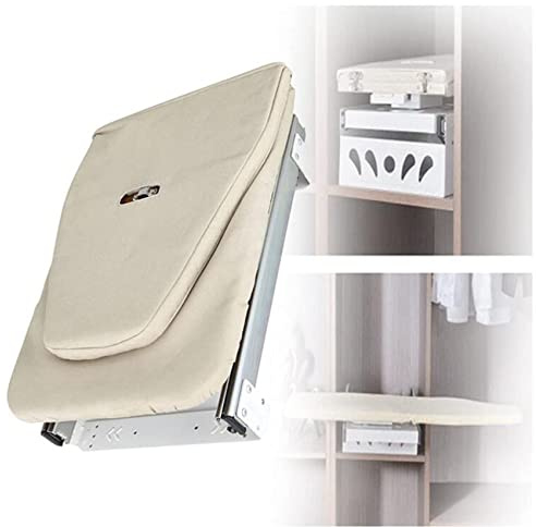 Tabla de Planchar Plegable Oculta en Armario para Apartamentos y Habitaciones pequeñas | Tabla Plegable Resistente, Palanca de fácil liberación, fácil de Instalar y Plegar.