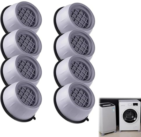 JUGUTA 8 Pièces Pied Anti Vibration Machine a Laver, Patins Anti Vibration Lave Linge, Pied Machine a Laver Anti Vibration, Patin Machine à Laver, Pied Machine a Laver pour Machines à Laver