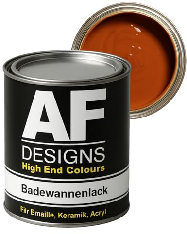 Alex Flittner Designs Badewannenlack in Orangebraun RAL8023 hochglänzend - Emaille Lack & Badewannenbeschichtung