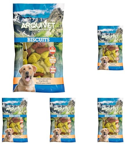 Arquivet, Biscuits, Biscuits pour Chiens, Jambon Mix, 200 g (Lot de 5)