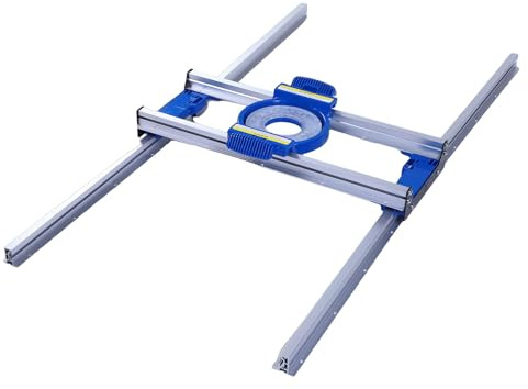 Greensen Router Sled, Gabarit D'Aplanissement en Alliage D'Aluminium avec Rail Précise et Glissière à Faible Frottement, pour Projets de Planches en Bois, Faces d'Extrémité et Résine