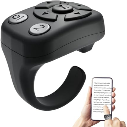 Clicker remoto per telefono, telecomando con pollice per telefono | scatto remoto senza fili per cellulare, per leggere romanzi, fotografie, cambiare video, piace automaticamente