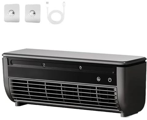 Aire acondicionado de carga inalámbrica, ventilador de aire acondicionado de pared de cocina sin perforación, aire acondicionado portátil montado en la pared para cocina, dormitorio, oficina