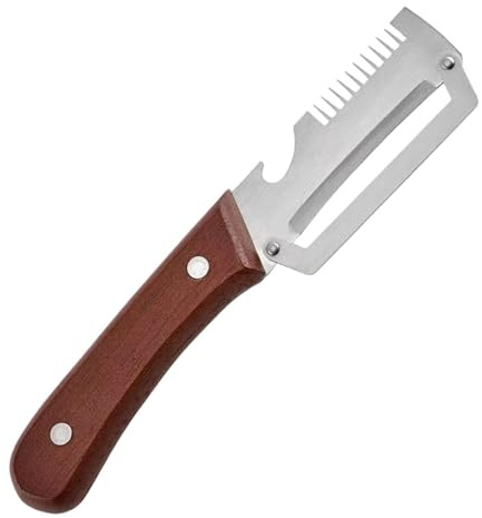Jubepk Pelapatate Manuale - Acciaio Inossidabile Con Manico In Legno - Raschietto Per Carote E Apribottiglie | Adatto Per Melanzane, Cipollotti, Cetrioli, Zucchine, Pere, Campeggio E Casa E Ristorante