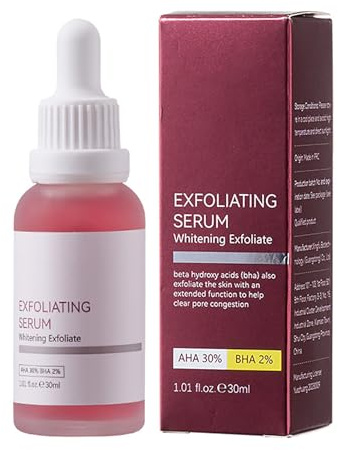 AHA 30% + BHA 2% Peeling Solution, BHA Liquid Exfoliant for Glowing Skin, Smooth Texture & Pore Cleansing, Wrinkles & Fine Lines