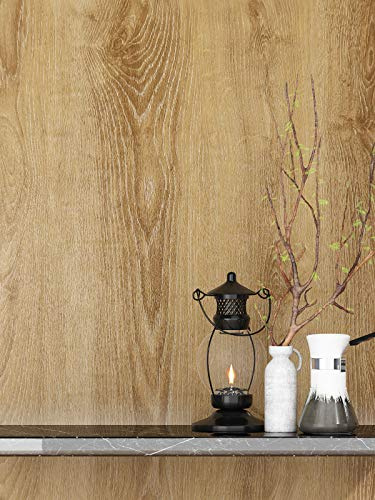 FunStick 36 x 200 Wood Contact Paper Wood Peel and Stick Wallpaper Waterproof Self Adhesive Removable Wall Paper Roll Vinyl Adhesive Paper for Cabinets Shelf Liner Countertops Dresser Table Closet