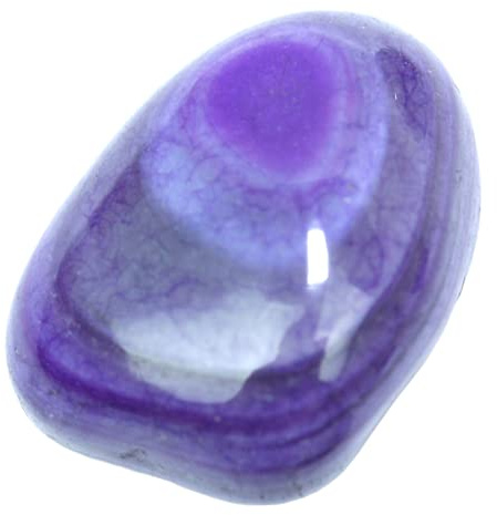 Steinfixx® - Agate violette I Pierre roulée I Pierre précieuse I Lithothérapie I Pierre porte-bonheur I Chakra racine (2 pièces)