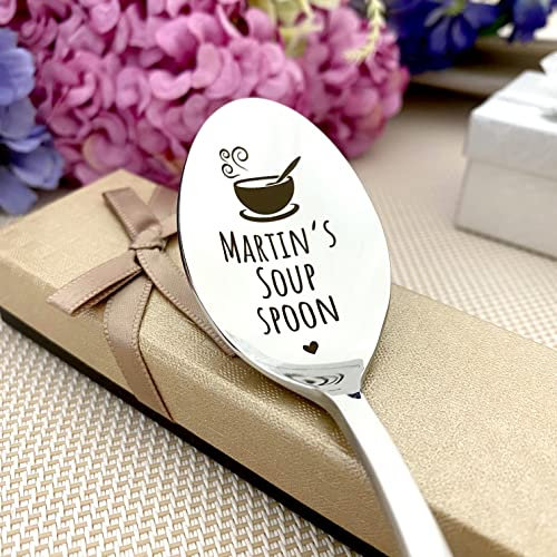 Tafellöffel Suppenlöffel personalisierter Namen - Superhelden-Geschenk - lustiges Geschenk zum Geburtstag, personalisierter Löffel für Suppe, großer Löffel in Geschenkbox