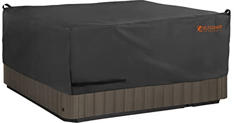 ULTCOVER Smart Selection - Protezione rigida per vasca idromassaggio da esterno, impermeabile, quadrata, 193 cm, colore: Nero