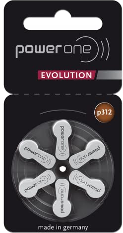 60er Pack Hörgerätebatterien kompatibel mit Powerone Evolution Typ 312 Quecksilberfrei Lang anhaltende Leistung für Hörgeräte