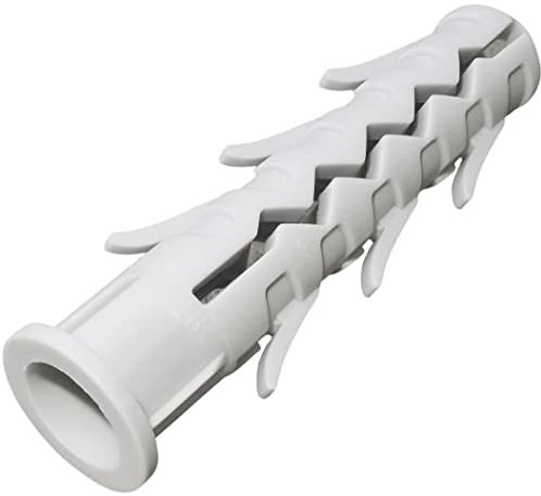 AERZETIX - C57494 - Lot de 10 Chevilles universelles à ailettes à Frapper Ø16x80 mm à collerette - en Plastique/Nylon - maçonnerie Fixation en béton Brique Pierre parpaing