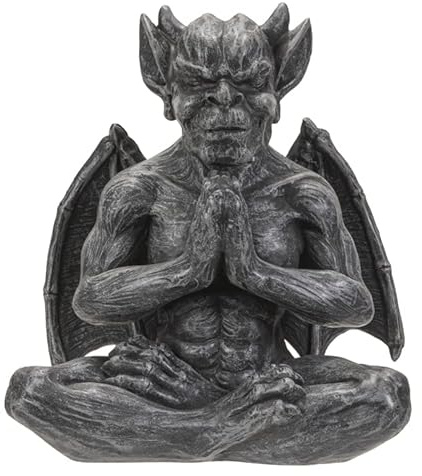 Pacific Giftware Gargoyle Meditation Figurine, 6.1-inch Height, Resin, Table Decoration