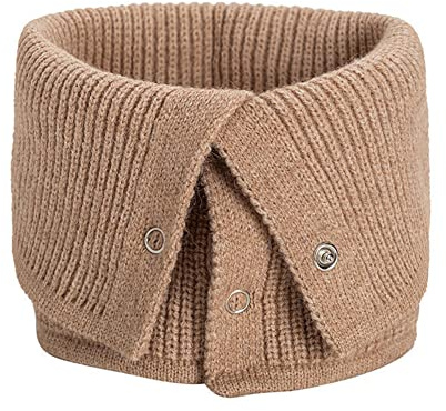Nackenwärmer Sport,Asudaro Nackenwärmer mit Druckknöpfen Halsmanschette Winterschal Dicker winddichter Schal zum Skifahren, Skaten, Radfahren, Motorradschaufeln, Schnee Khaki