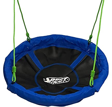 Best Sporting Nestschaukel I Gartenschaukel Ø 60, 80, 90, 100 oder 110 cm I Bis 150 kg belastbar I Höhenverstellbar 105-180cm I Nestschaukel Outdoor I Gartenschaukel Kinder (Ø 60)