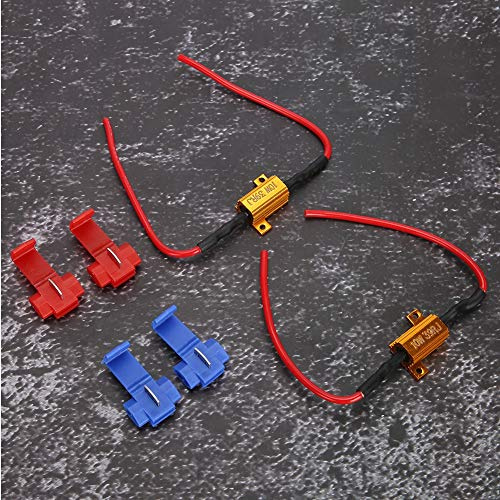 Tbest Lastwiderstand, Kfz Widerstand Tagfahrlicht,10W Widerstand Led Fehlerresn Glühbirne 2 Stücke Auto LED Decoder Anti Hyper Flash Kein Fehler Drahtgebundener Lastwiderstand 10W 39Ω